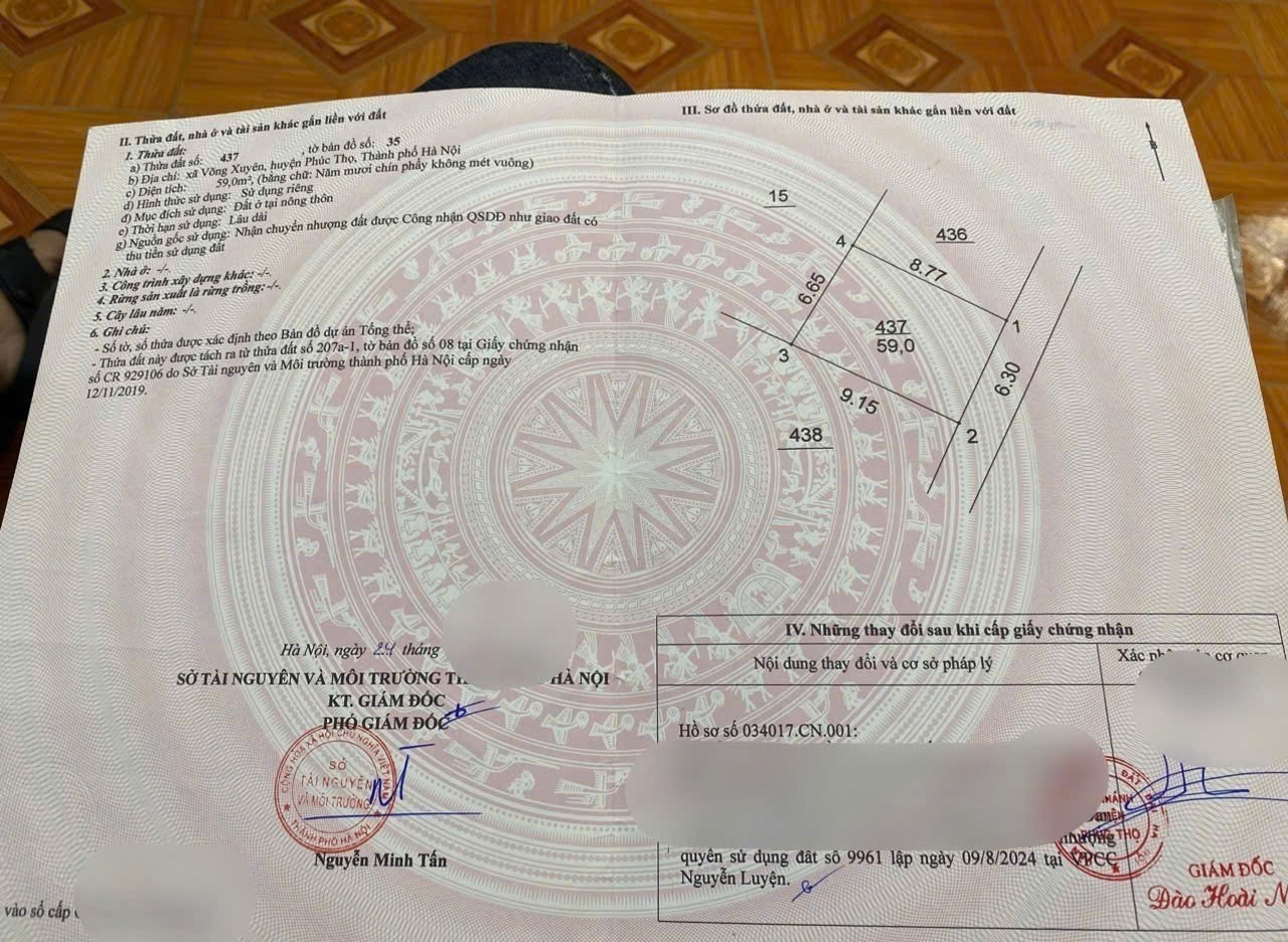 SIÊU ĐẸP 59M ĐẤT LỤC XUÂN - VÕNG XUYÊN - PHÚC THỌ - HÀ NỘI