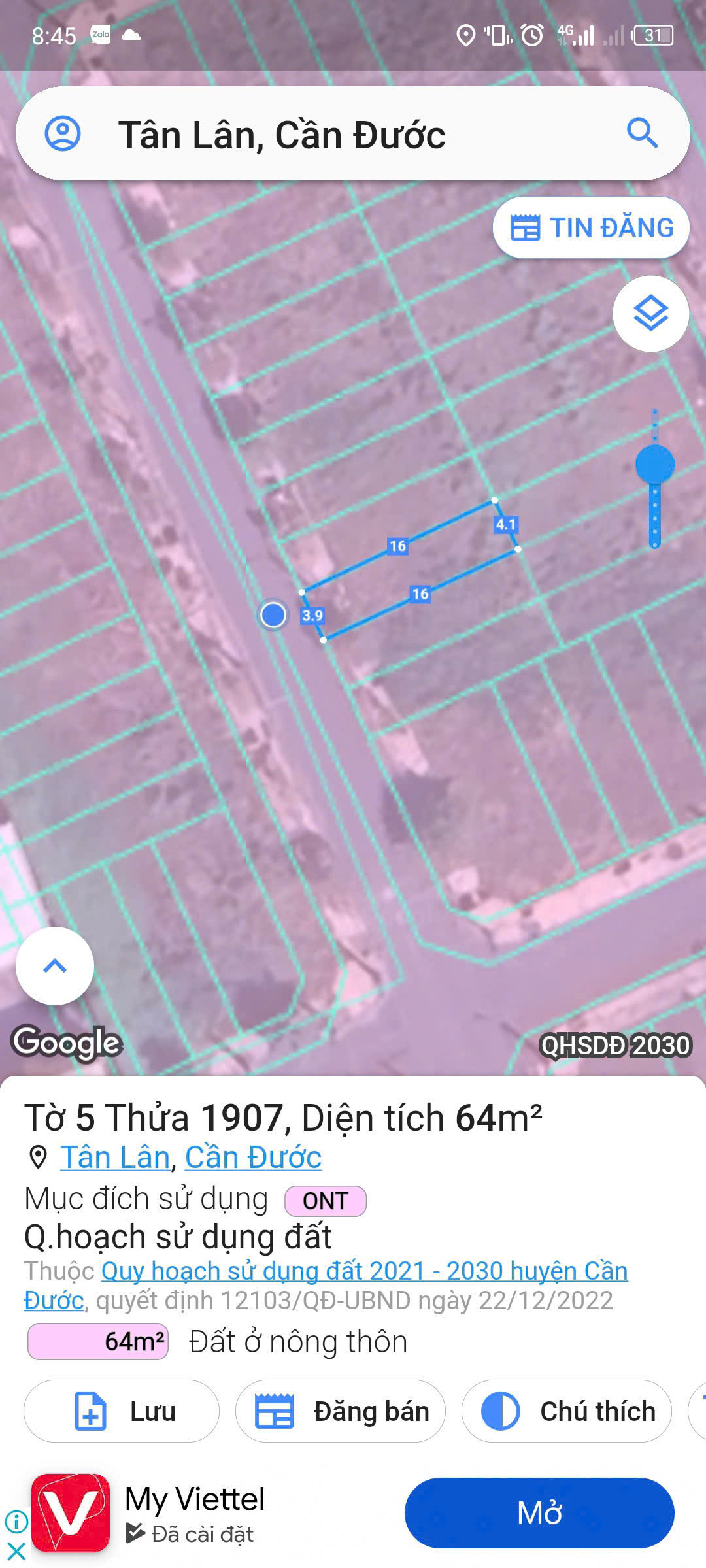 Đất nền 64m2 kdc Tân Lân Residence giá rẻ đầu tư 680tr 4