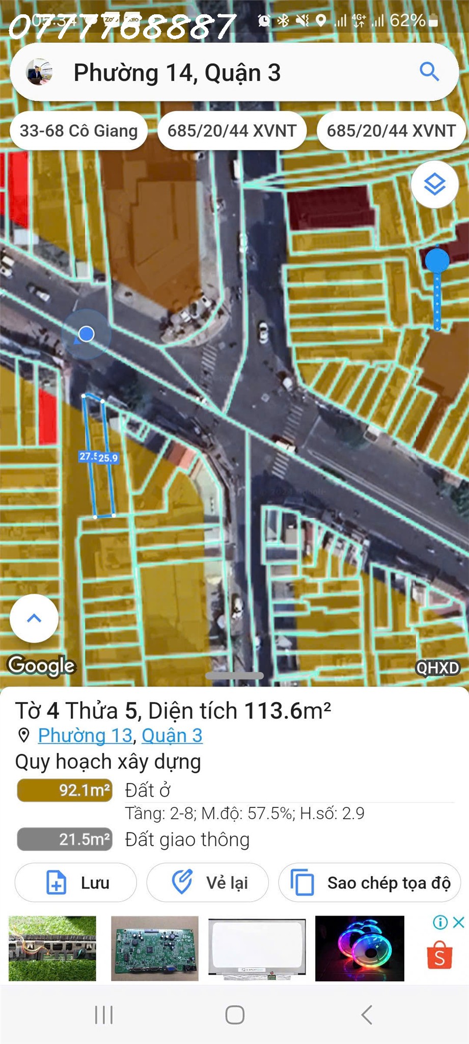 Góc 2MT Lê Văn Sỹ Quận 3, DT đẹp rẻ hơn thị trường ít nhất 12 tỷ 5