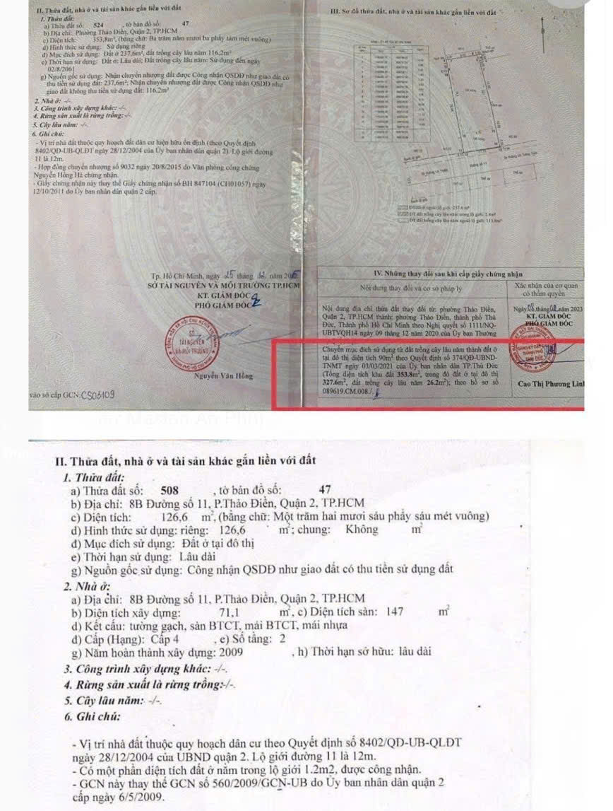 Cần bán Đất Phường Thảo Điền, Quận 2, Diện tích 481m², Giá 192.4 Tỷ