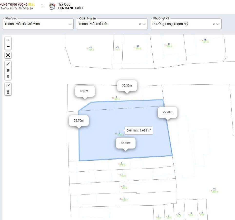 Cần bán Đất Phường Long Thạnh Mỹ, Quận 9, Diện tích 1073m², Giá 135 Tỷ 2