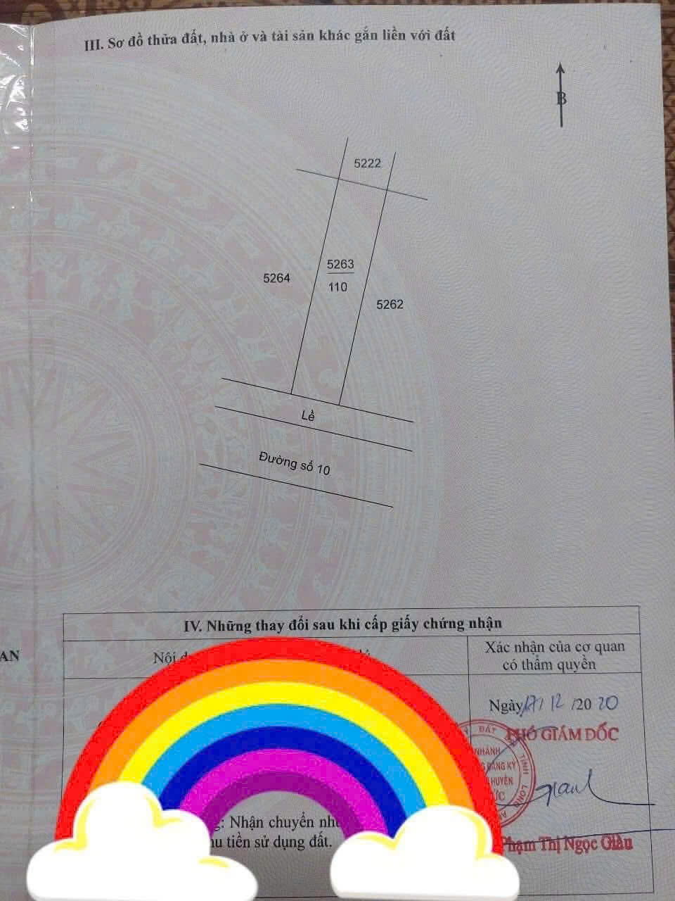 Bán nền thổ cư mt đường số 10 , KDC Hoàng Long , thị trấn Bến Lức dt 110m2 giá chốt 2 tỷ 2