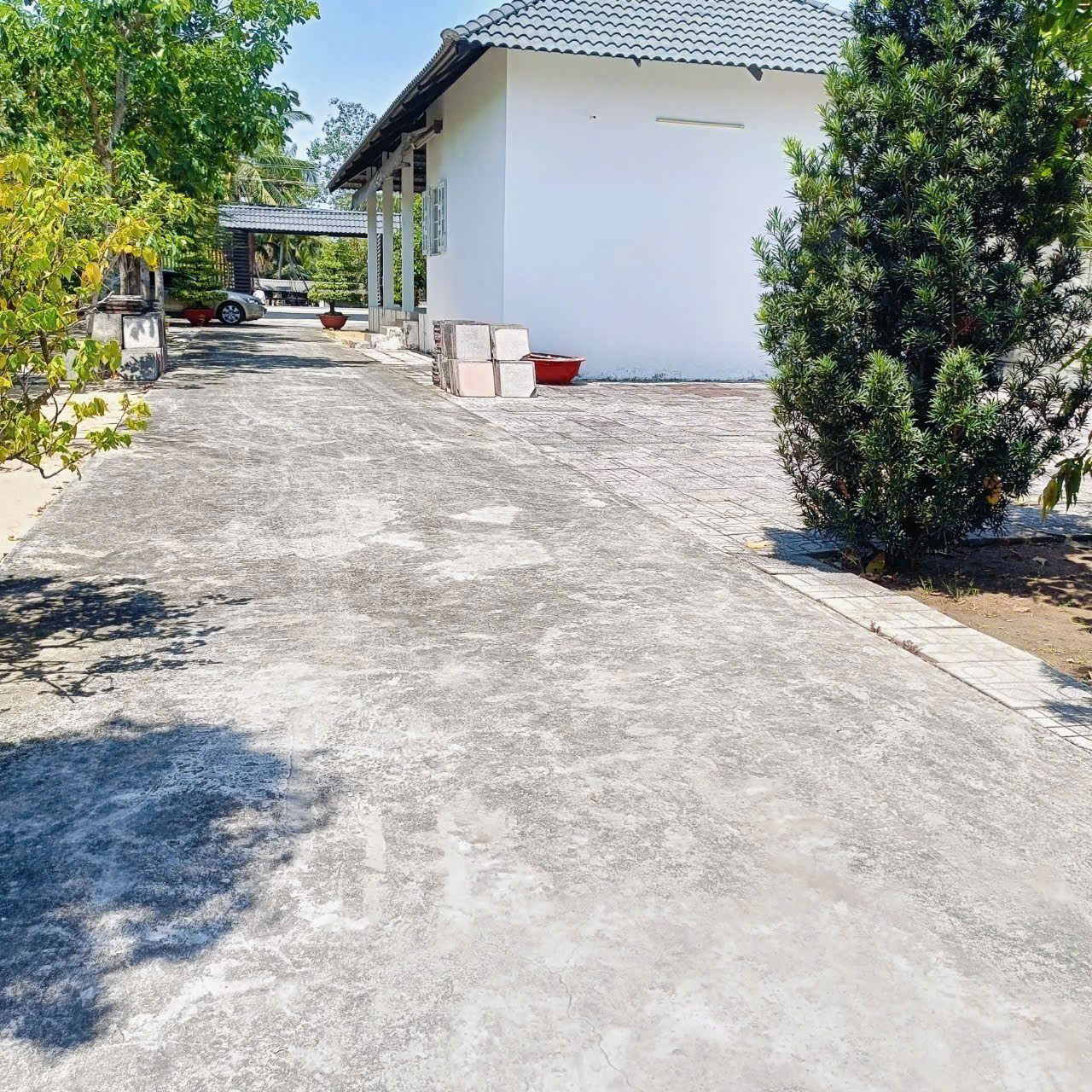 Bán nhà vườn mt đường Nguyễn Văn Ngộ , Nhị Thành , Thủ Thừa tdt 3200m2 ( 620m2 thổ) giá 9 tỷ 2