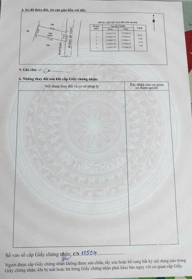 Bán nhà cấp 4 đường beton, xã Phước Thạnh, Củ Chi dt 106m2 full thổ giá 1,65 tỷ 4