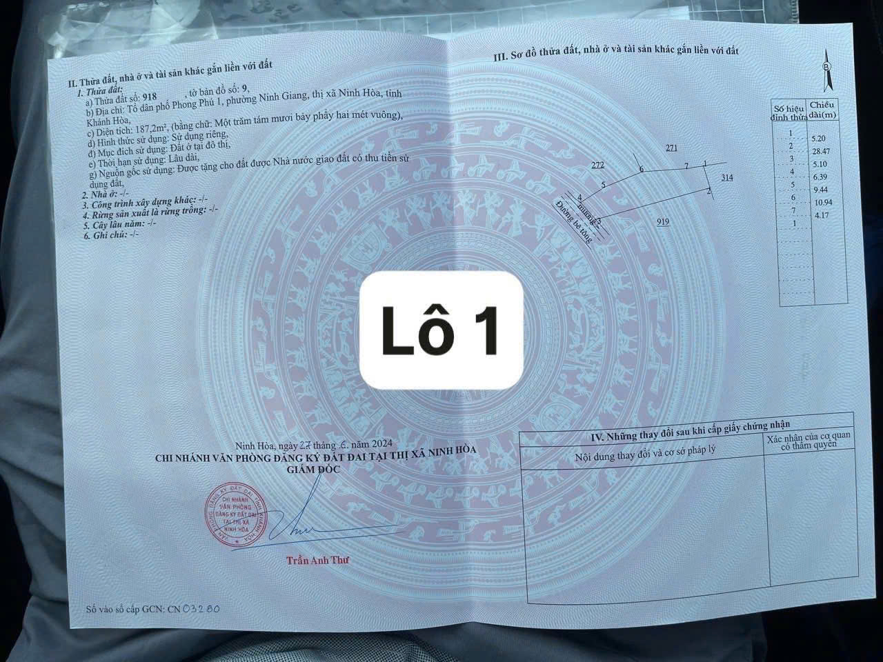 Bán đất full thổ cư gần đường Núi Sầm phường Hoà Thắng Khánh Hòa 0985451850 4