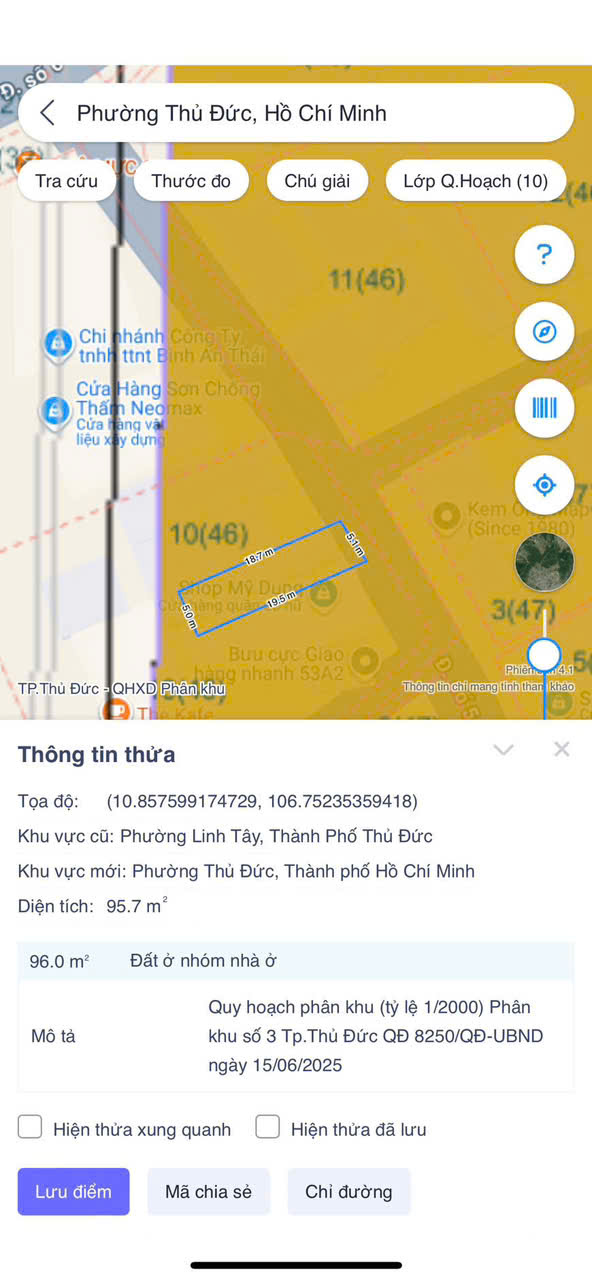 Cần bán Đất Phường Linh Tây, Thủ Đức, Diện tích 95m², Giá 9.6 Tỷ
