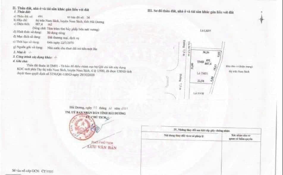 Bán lô đất thương mại dịch vụ KĐT Tây Nam Sách, Hải Dương, 887.4m2, mt 33m, giá rất rẻ 3
