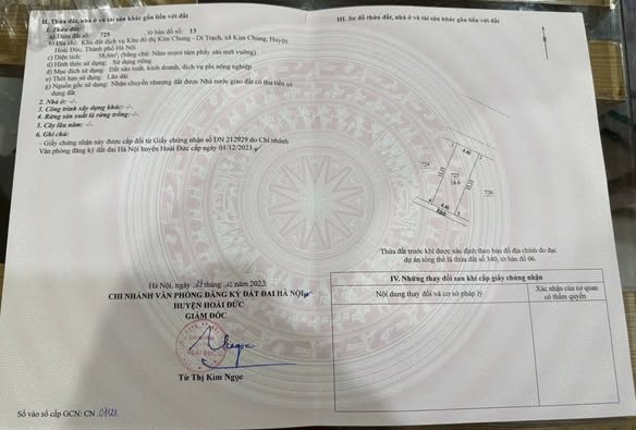 SIÊU VIP VIEW HỒ 58.6M ĐẤT DVTL 9 LAI XÁ - HOÀI ĐỨC - HÀ NỘI