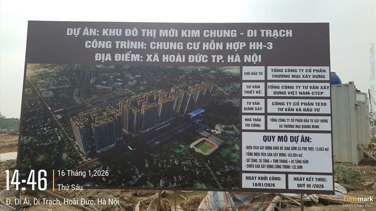 CHUNG CƯ HH3 KIM CHUNG DI TRẠCH - DỰ ÁN HINODE ROYAL PARK – MẶT ĐƯỜNG VÀNH ĐAI 3.5 3