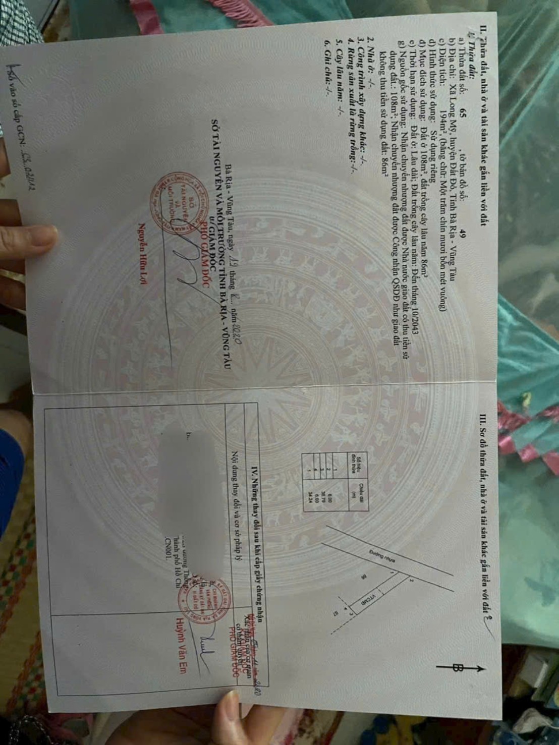 Cần bán Đất đường 44A, Thị trấn Phước Hải, Diện tích 194m², Giá 900 Triệu