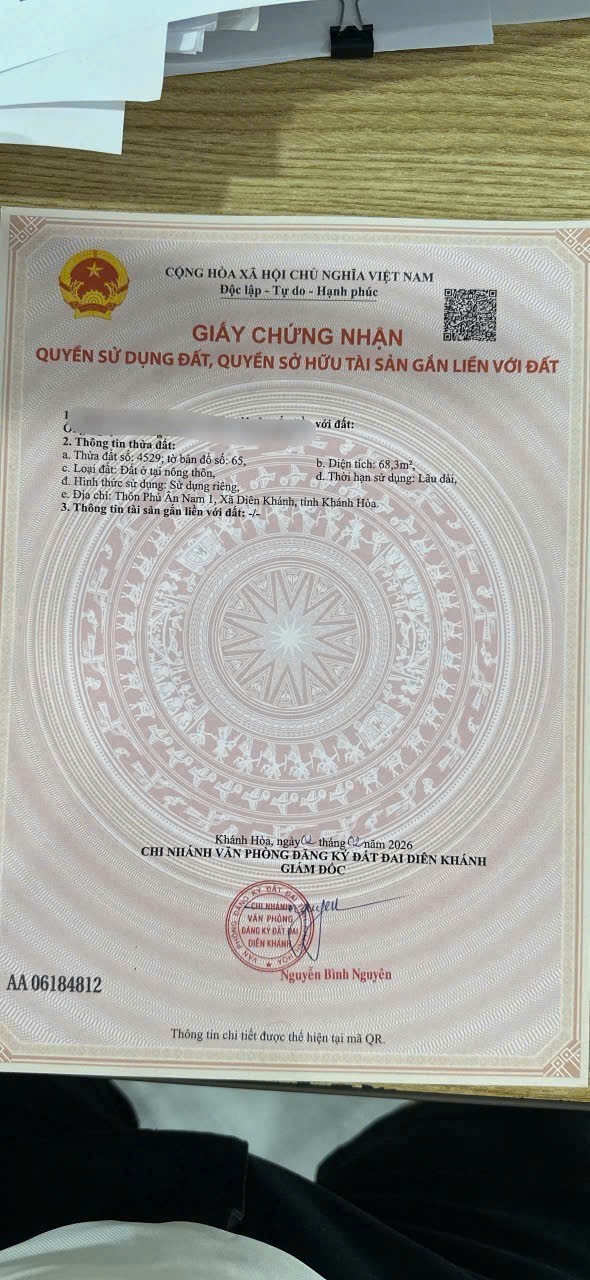 Bán đất Diên An giá rẻ giáp ranh khu dân cư Phú Ân Nam 2 - đường bê tông oto tận nơi 5