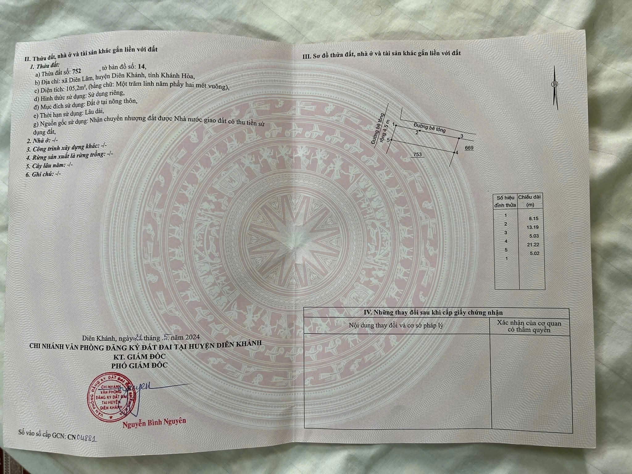 Bán đất Diên Lâm thôn Thượng giá rẻ full thổ cư sát bên Hương Lộ 39 8