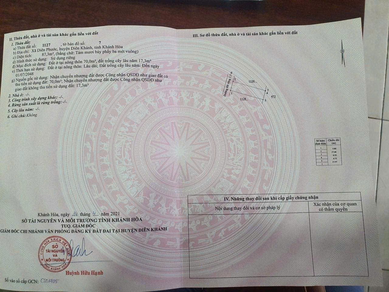 Bán đất Diên Phước giáp ranh Diên Hoà cách Hương Lộ 39 chỉ 200m 8