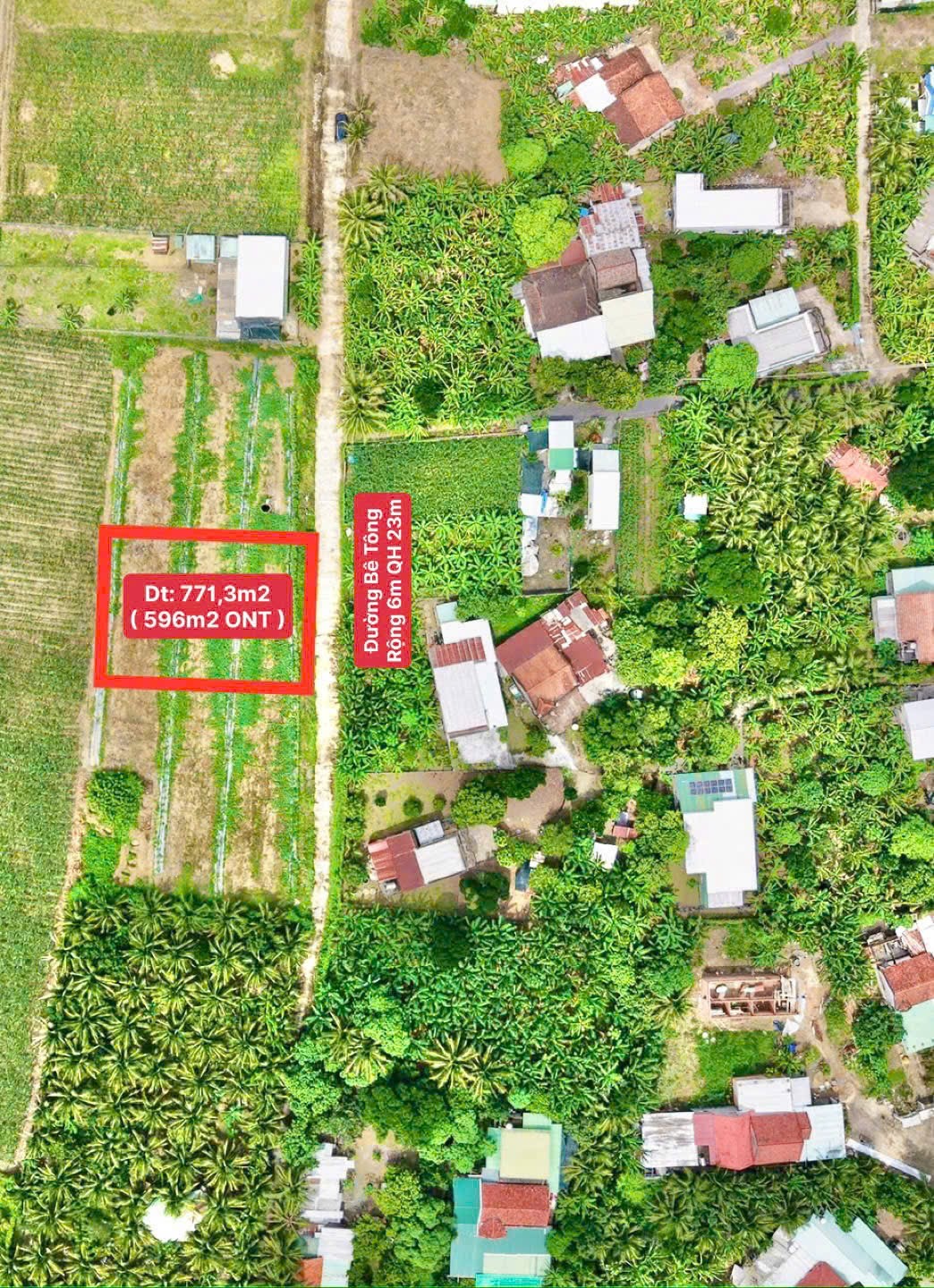 Bán đất Diên Phước - Diên Khánh mặt đường bê tông thông rộng 6m QH 23m 5