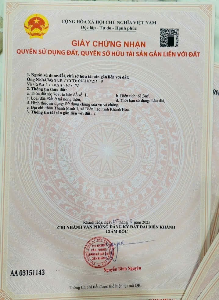 Bán nhà Diên Lạc 2 tầng mới xây full thổ cư hẻm đường Tư Văn sát bên Tỉnh Lộ 2 12