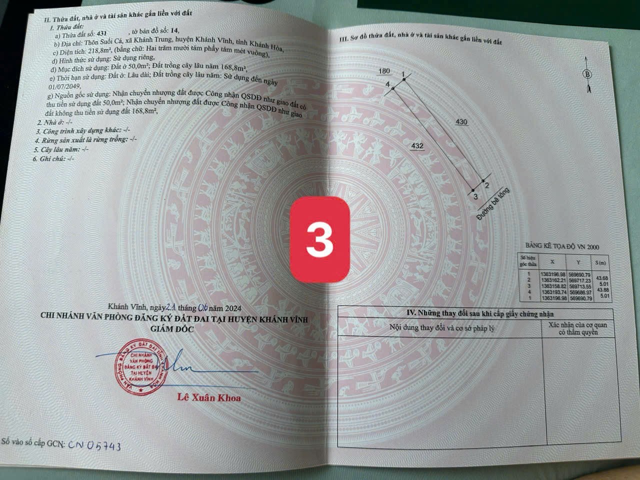 Bán đất Khánh Trung giá rẻ sẵn thổ cư ngay trung tâm xã - đường bê tông ô tô tận nơi 14