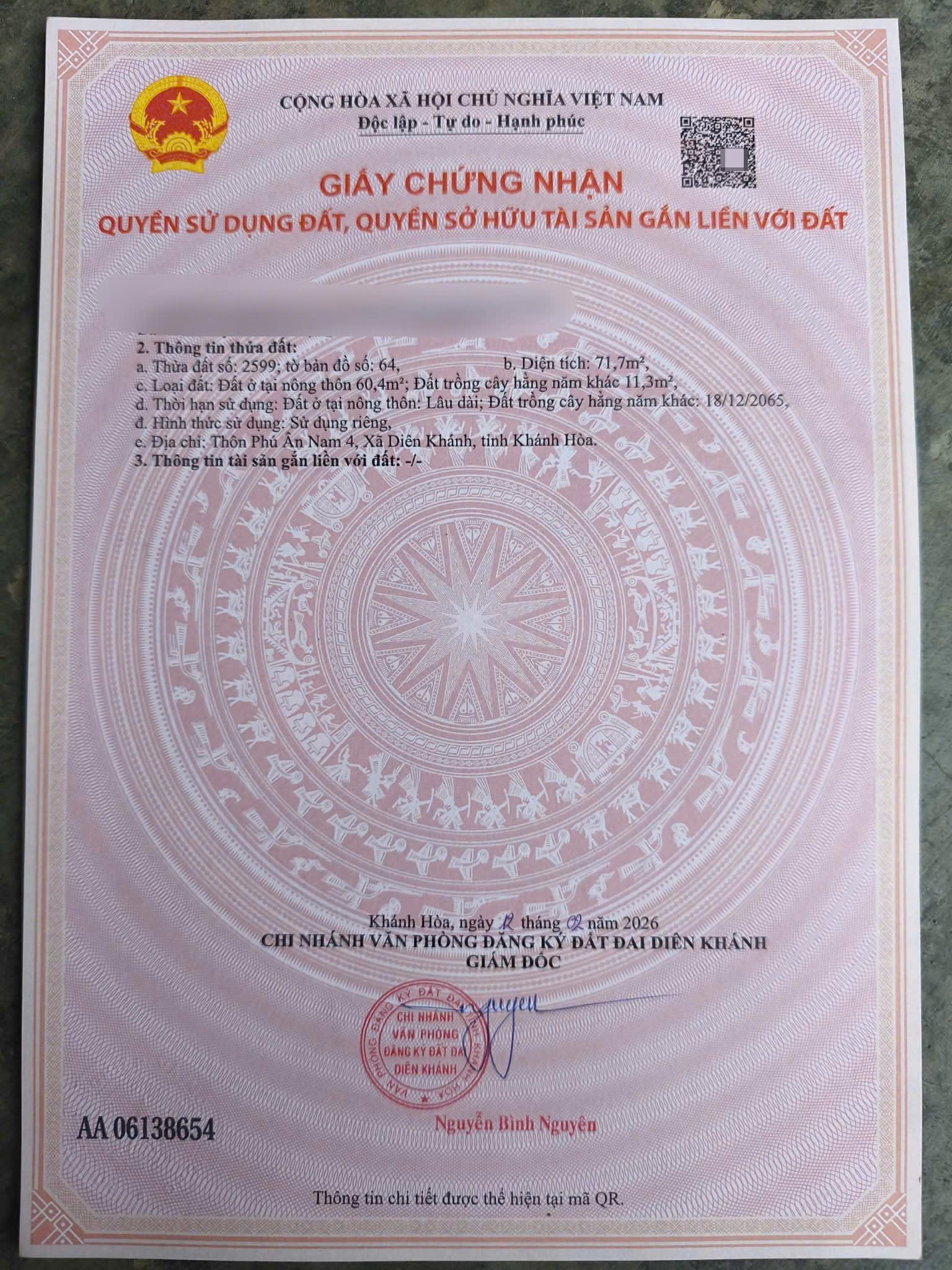 Bán đất Diên An thôn Phú Ân Nam 4 đường thông gần chợ Bà Đề 7