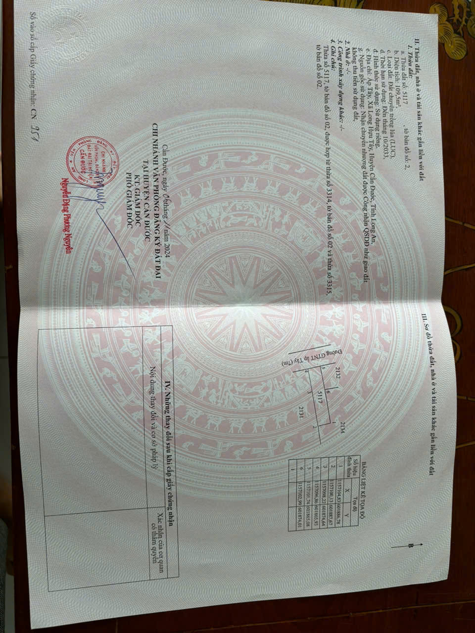 Đất lúa Óc Đảo LOng Hựu 109m2 mt đường 7m giá rẻ đầu tư 600tr 4