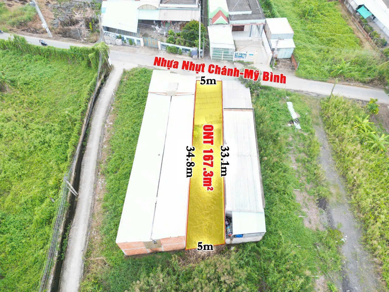 Bán nền thổ cư ấp 1, Nhựt Chánh , Bến Lức dt 167m2 giá 1,99 tỷ 6