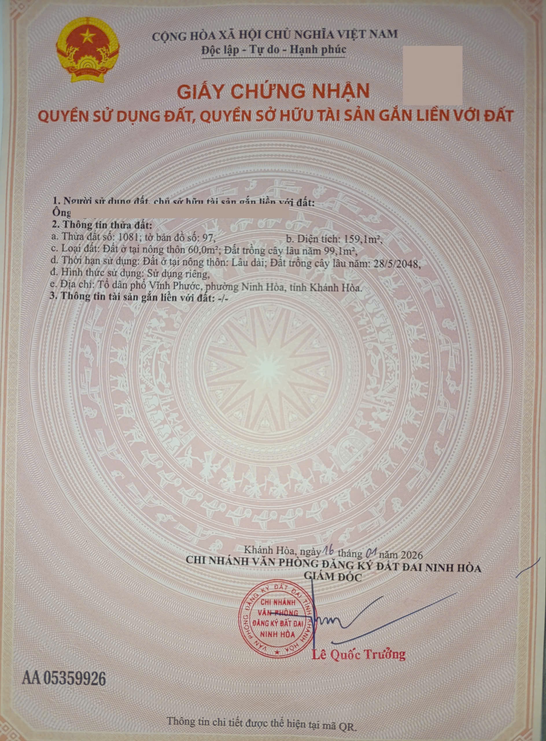 Cần bán Đất đường 1, Xã Ninh Phụng, Diện tích 159m², Giá 470 Triệu 4