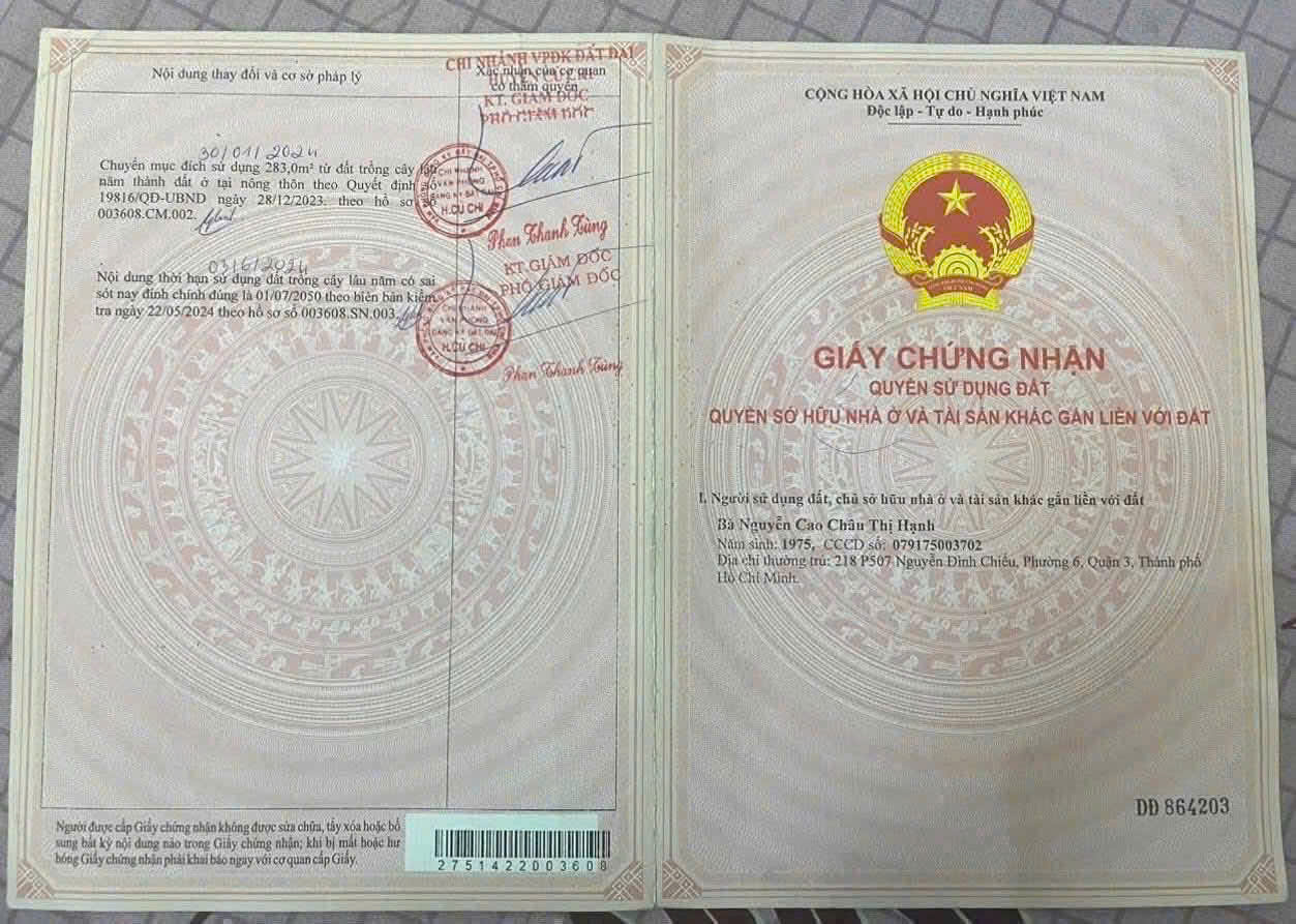 ĐẤT MT ĐƯỜNG 489 PHẠM VĂN CỘI, CỦ CHI - NGANG 25M – NỞ HẬU 1.372M² 5