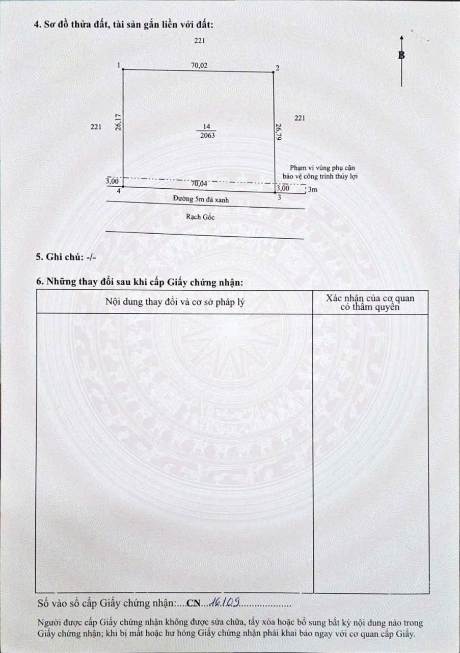 Bán đất thổ vườn đường đá xanh xe hơi Thạnh Hòa, Bến Lức tdt 16000m2 ( 2063m2 thổ) giá 15 tỷ