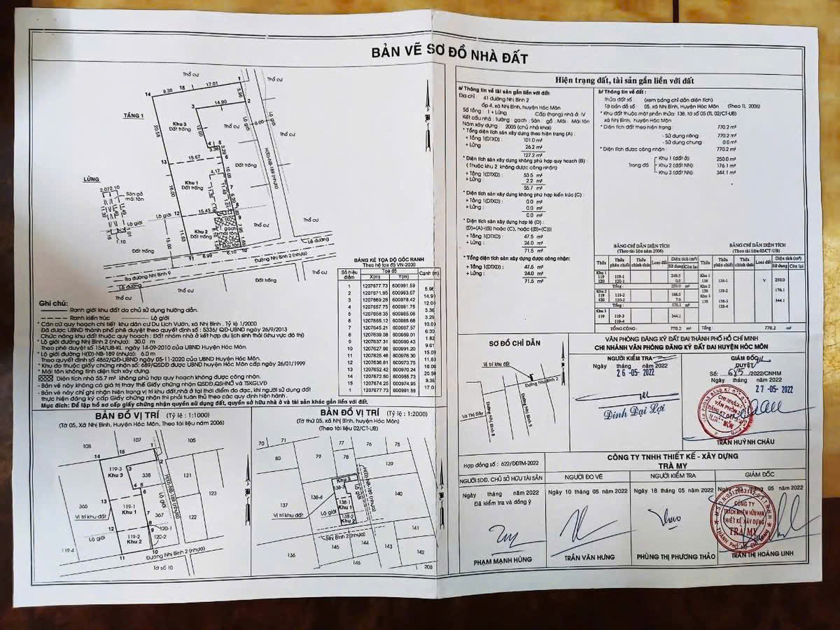 MẶT TIỀN NHỊ BÌNH 2 (770m²) – CÓ SẴN 6 PHÒNG TRỌ THU NHẬP 10TR/THÁNG 3