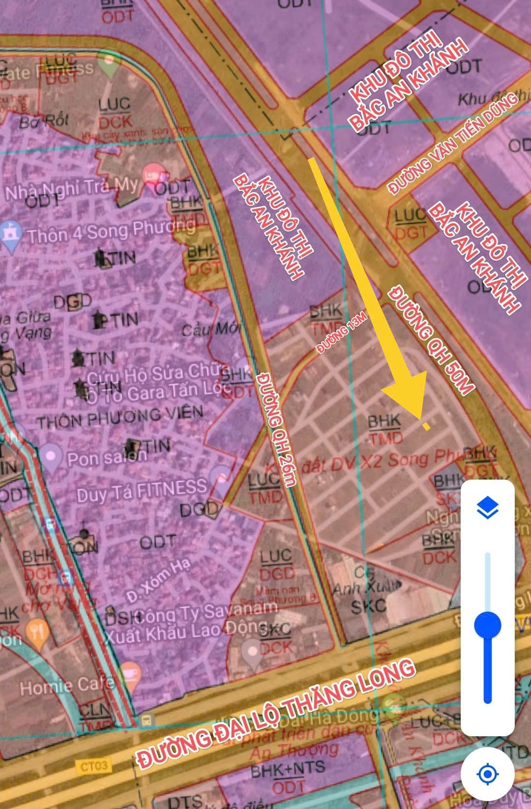 Đất dịch vụ Song Phương Hoài Đức dt78m2, mặt tiền 5,1m, đường 12m, giá chỉ 143tr/m2 5