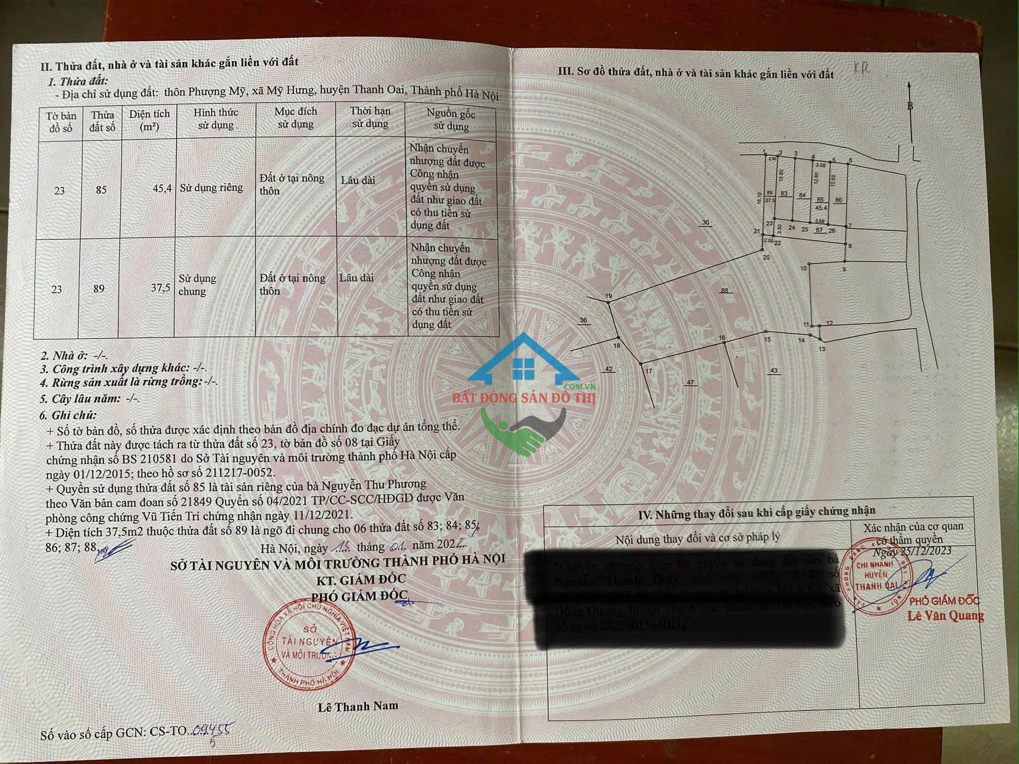 Bán đất Mỹ Hưng Thanh Oai, 100m ra KĐT Mỹ Hưng, 300m ra Cienco5 và vành đai 4 3