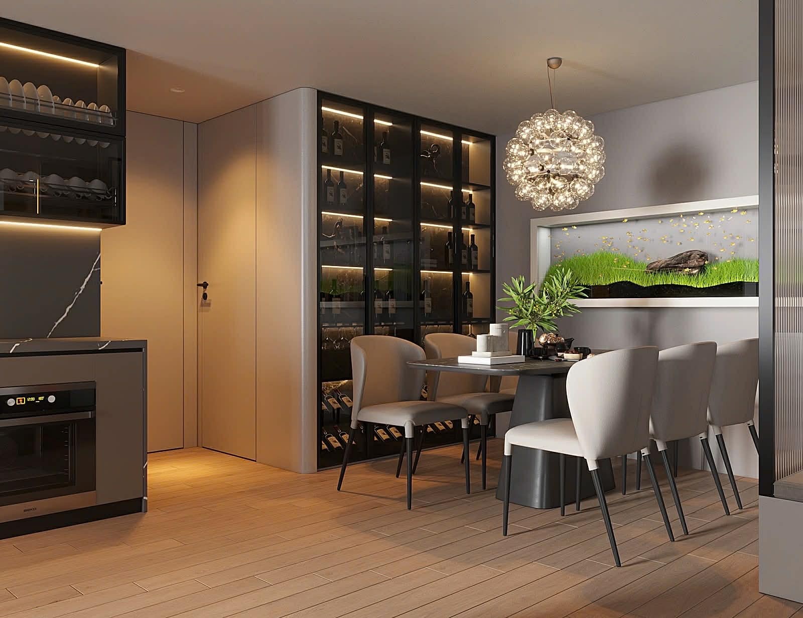 17.3.26.1 Bán căn 3 ngủ Golden Palm Lê Văn Lương, căn góc, kính vòm, nội thất sửa lại đẹp nhất