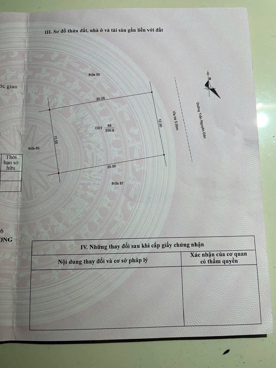Bán lô đất biệt thự mặt đường Trần Nguyên Đán, ph Thanh Bình, TP HD, 250m2, mt 12.5m 2