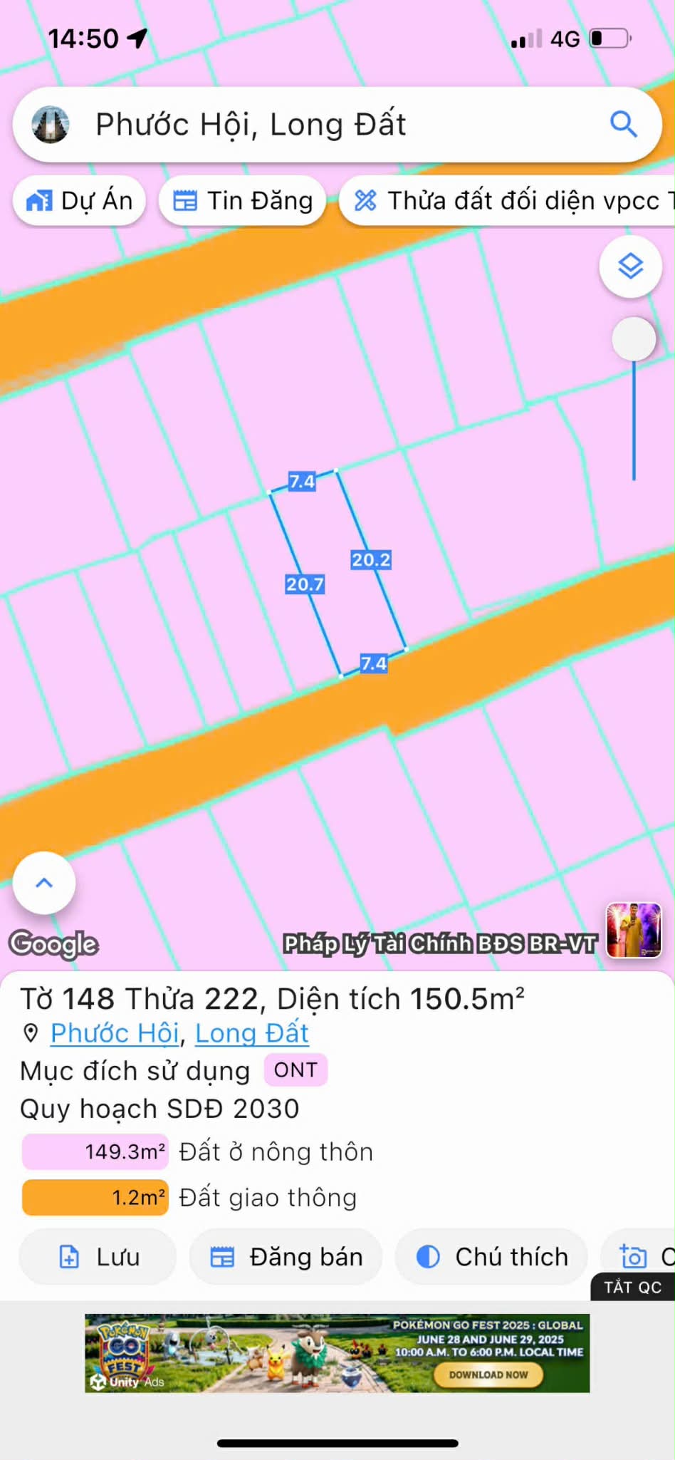 Cần bán Đất đường Võ Văn Kiệt, Xã Lộc An, Diện tích 150m², Giá 1.32 Tỷ 2