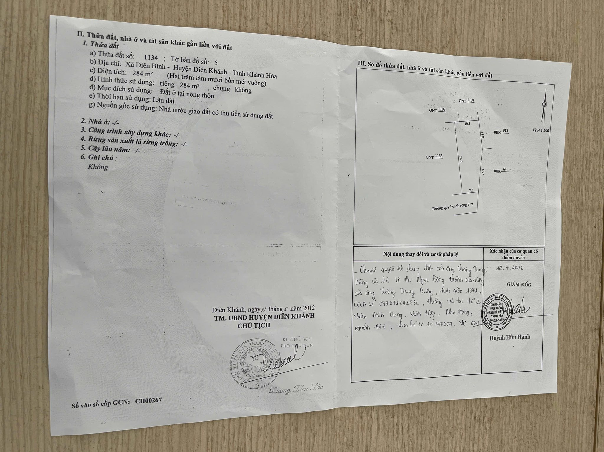 CHỦ CẦN ĐỂ LẠI LÔ ĐẤT ĐẸP NỞ HẬU XÃ DIÊN BÌNH - DIÊN KHÁCH THỔ CƯ 100% 4