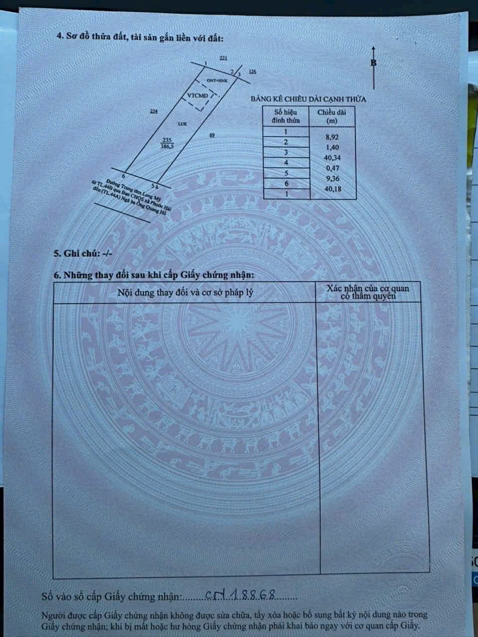 Cần bán Đất đường Tỉnh lộ 44A, Thị trấn Phước Hải, Diện tích 400m², Giá 1.8 Tỷ