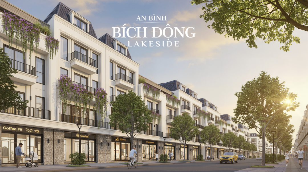 Bán liền kề Bích Động Lakeside 114M² -MT 6M - trục đường 19M - cách khu tiện ích lõi ~200M