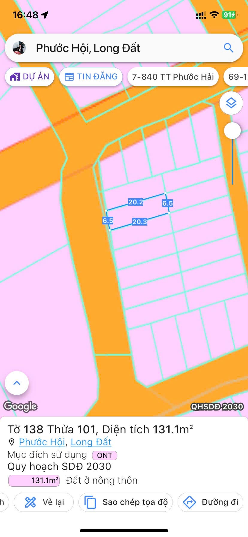 Cần bán Đất đường Võ Văn Kiệt, Xã Lộc An, Diện tích 131m², Giá 980 Triệu 3