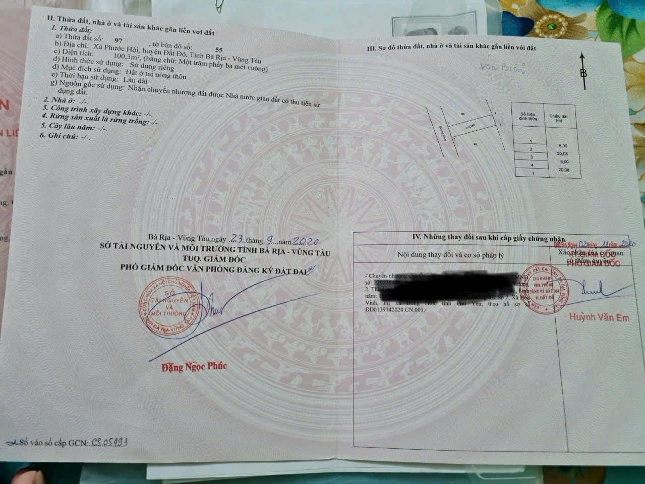 Cần bán Đất đường Võ Văn Kiệt, Thị trấn Phước Hải, Diện tích 100m², Giá 1.4 Tỷ