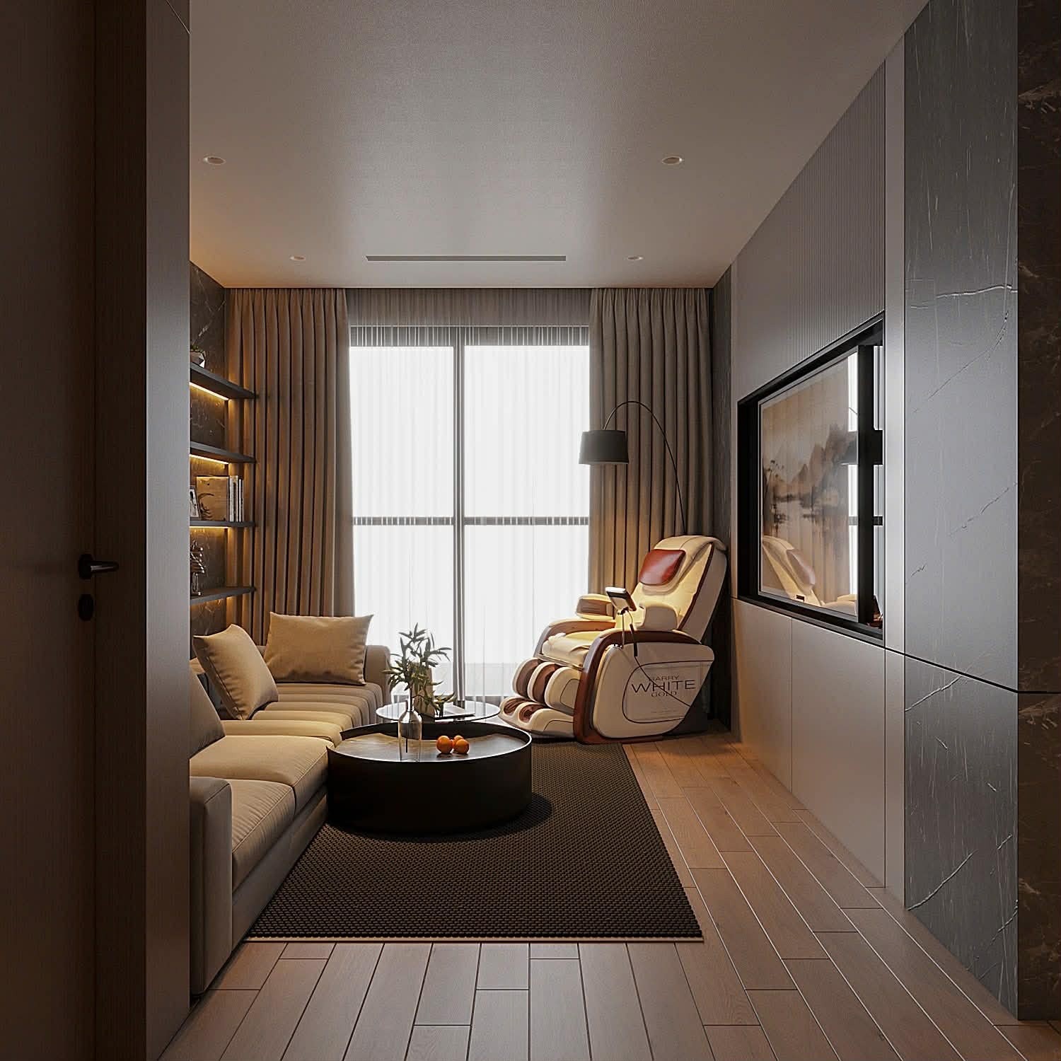 17.3.26.1 Bán căn 3 ngủ Golden Palm Lê Văn Lương, căn góc, kính vòm, nội thất sửa lại đẹp nhất 4