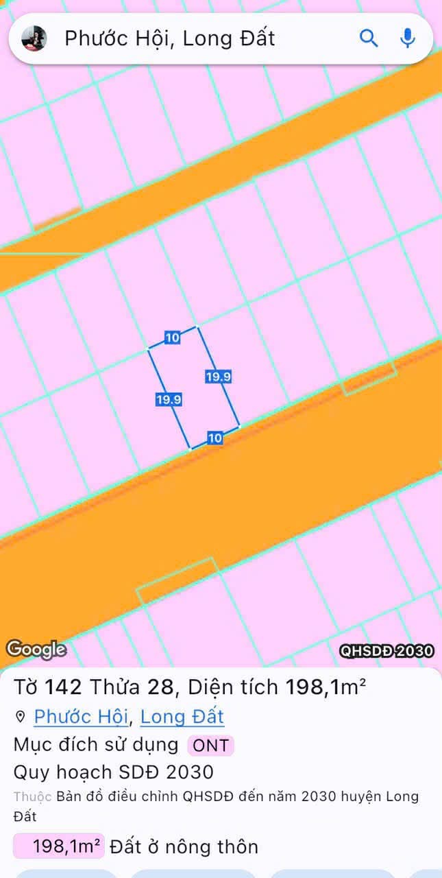 Cần bán Đất đường Võ Văn Kiệt, Xã Lộc An, Diện tích 198m², Giá 1.4 Tỷ