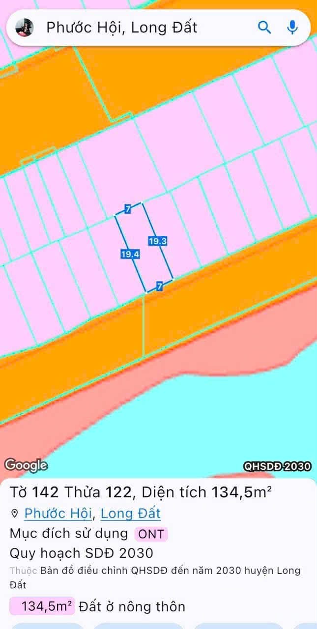 Cần bán Đất đường Võ Văn Kiệt, Xã Lộc An, Diện tích 134m², Giá 980 Triệu