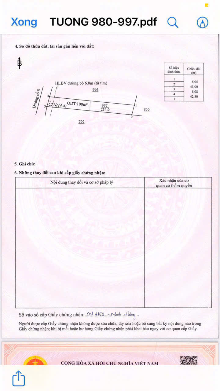 Cần bán Đất Xã Trừ Văn Thố, Bàu Bàng, Diện tích 220m², Giá Thương lượng 2
