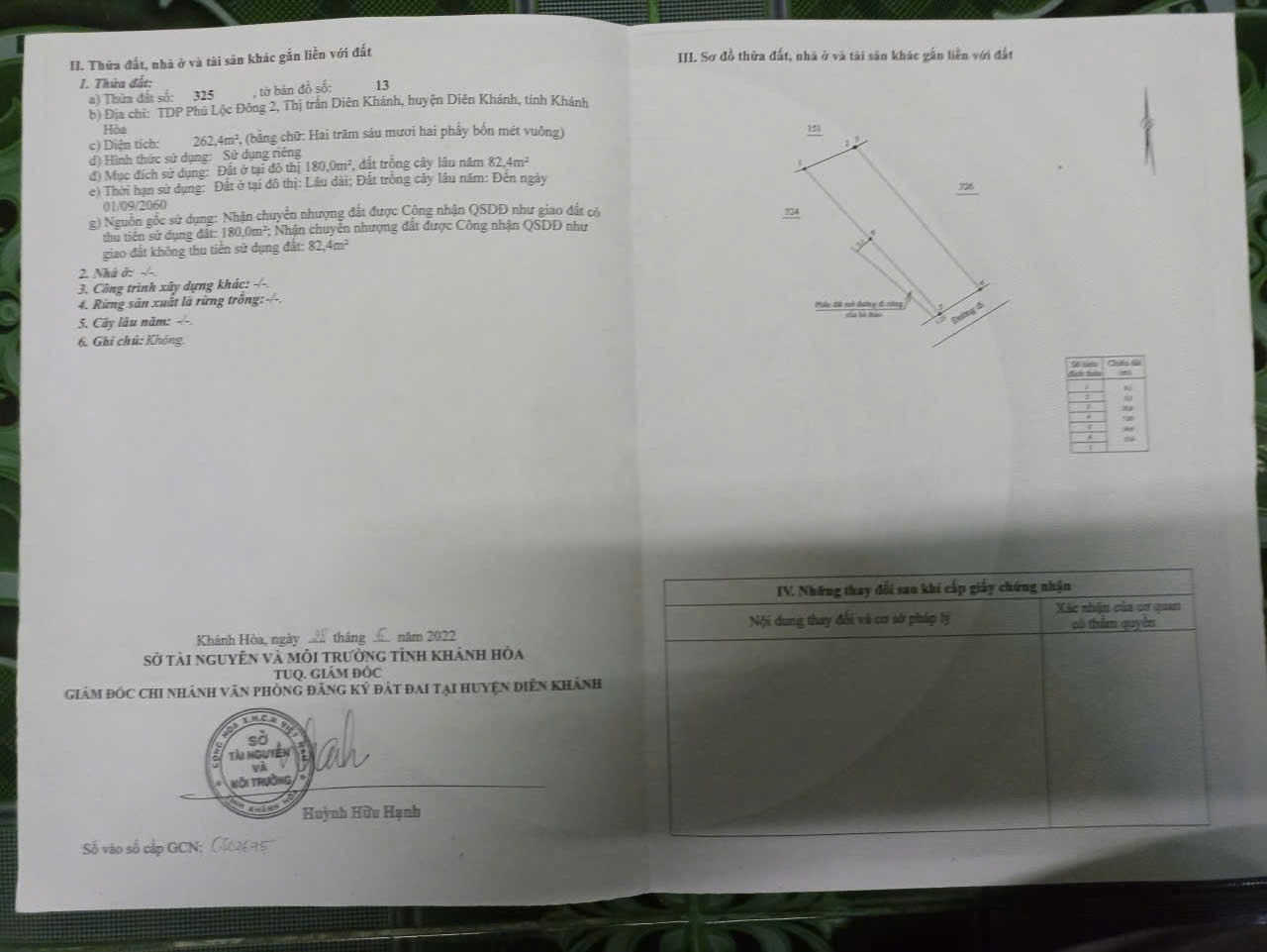 Bán đất thị trấn Diên Khánh giáp tái định cư đường thông gần bờ kè Trần Phú 8