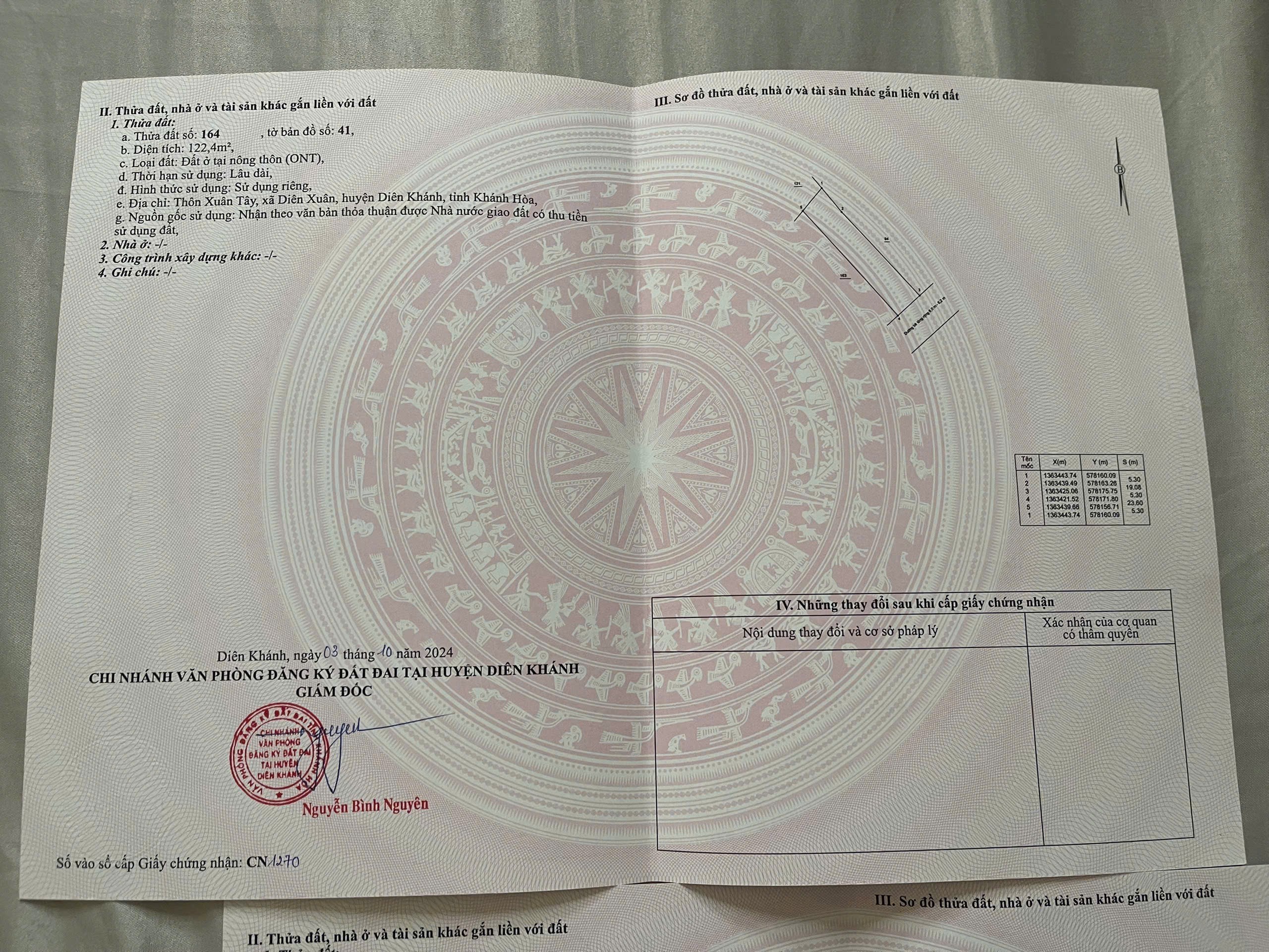 Bán đất Diên Xuân giá rẻ full thổ cư gần cổng chào thôn Xuân Tây - đường rộng 7m 10