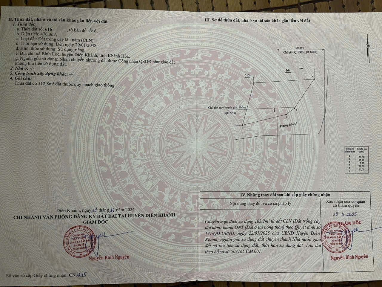 Bán lô góc Bình Lộc mặt tiền đường liên xã phù hợp kinh doanh buôn bán 7