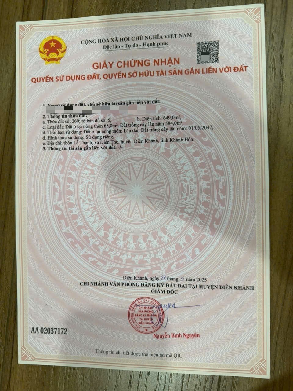 Bán đất Diên Thọ thôn Cẩm Sơn giá rẻ cách Tỉnh Lộ 2 chỉ vài bước chân 7