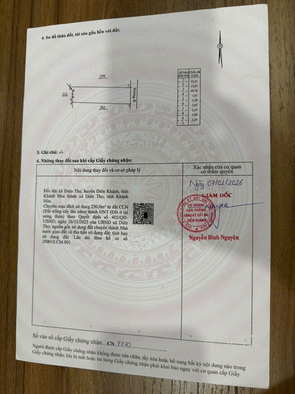 Bán đất Diên Thọ thôn Cẩm Sơn giá rẻ cách Tỉnh Lộ 2 chỉ vài bước chân 8