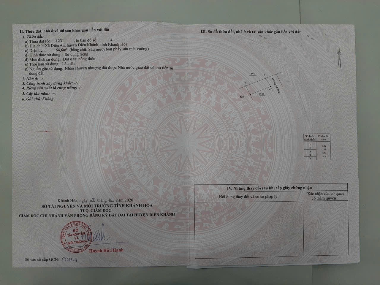 Bán đất Diên An giá rẻ full thổ cư mặt tiền đường nhựa - dân cư đông toàn nhà lầu 8