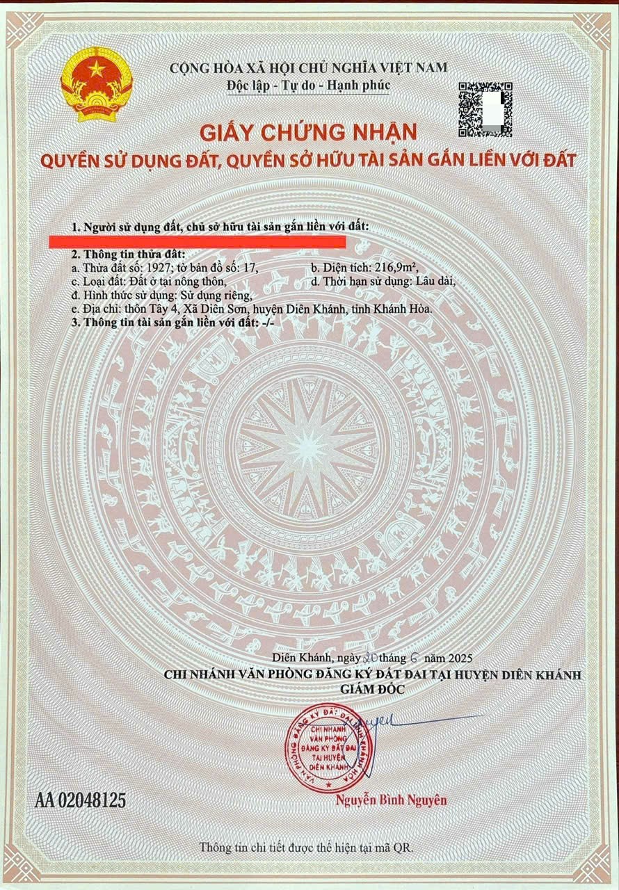 Bán đất Diên Sơn giá rẻ full thổ cư mặt đường Xóm Gò 7 cách chợ chỉ 500m - rộng rãi xây nhà vườn 8