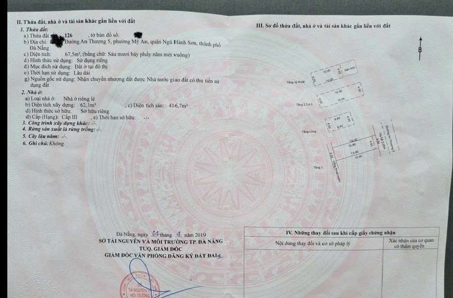 23 tỷ/417m2,Căn hộ 6 tằng, đường An Thượng 5, sát biển Mỹ Khê Đà Nẵng, dòng tiền 80tr/tháng 9