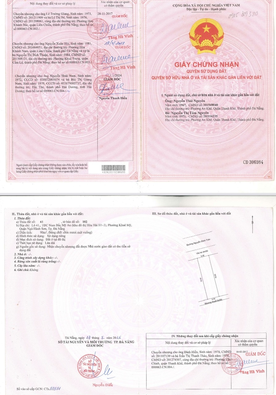 180m2/16 tỷ, 2 lô liền Nguyễn Đình Trân, Khuê Mỹ, NHSơn, Đ Nẵng, Sát Biển. 8